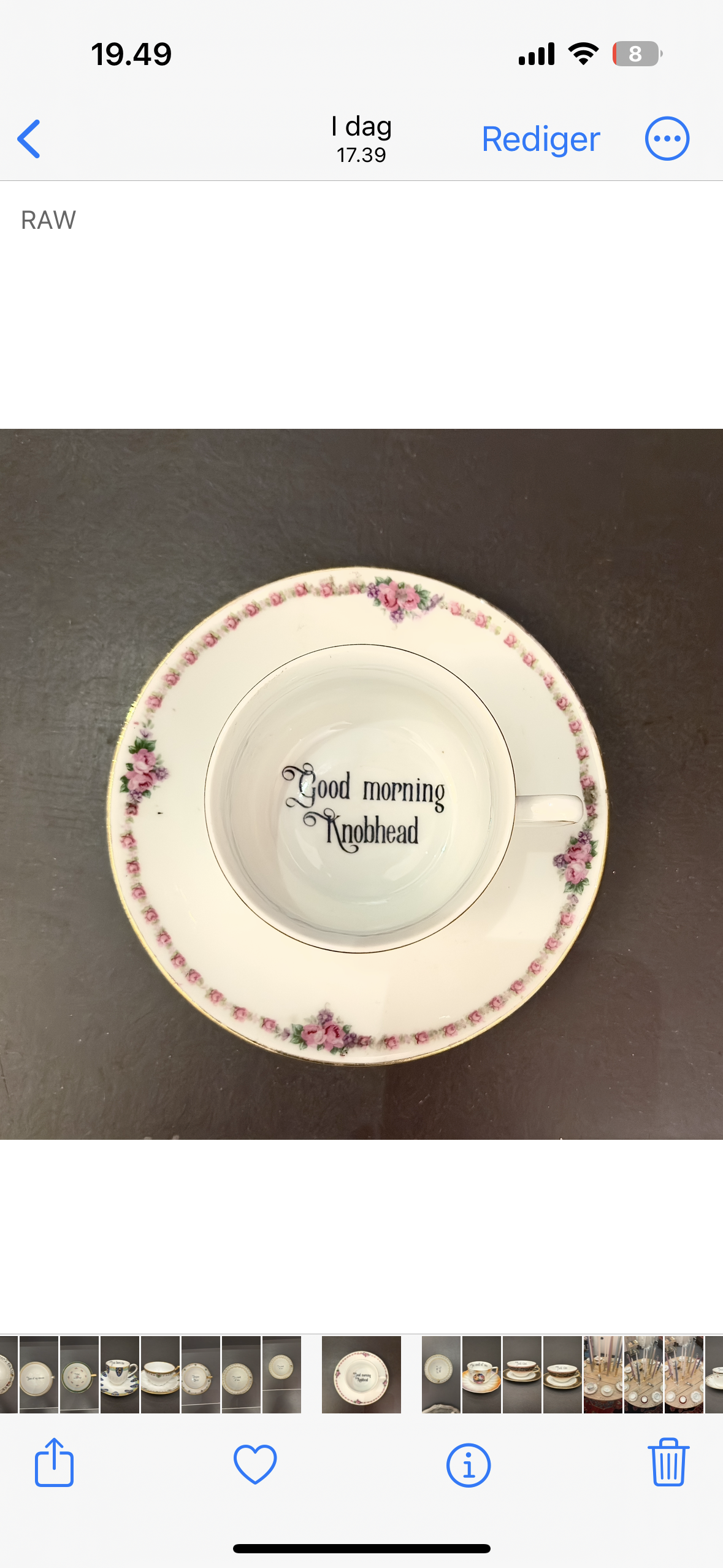 Tekop “Good morning knobhead “