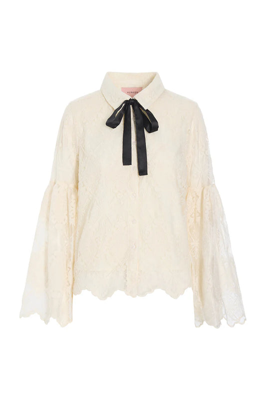 LULU LACE SHIRT - CREAM LACE